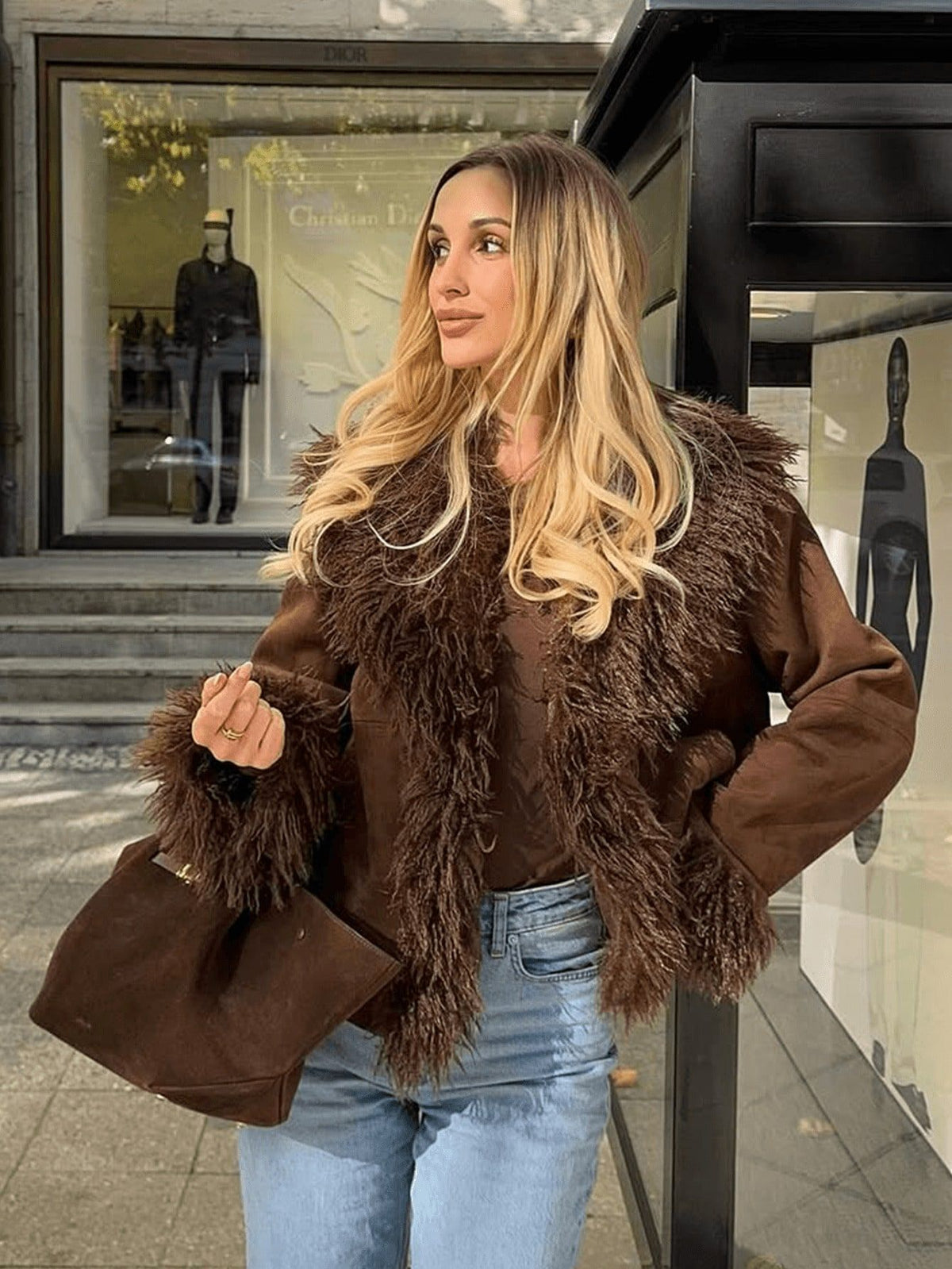 Women's Shaggy Faux Fur Jacket