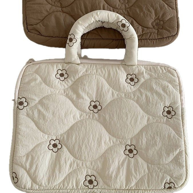 Quilted Floral Laptop Bag