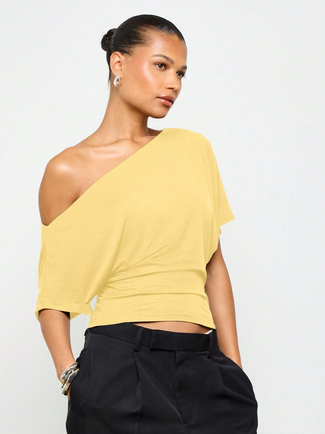 Elegant Off Shoulder Ruched Top