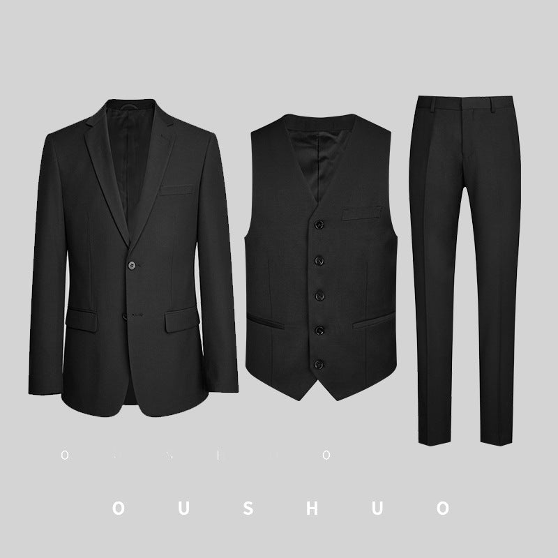Modern fit suit with optional vest
