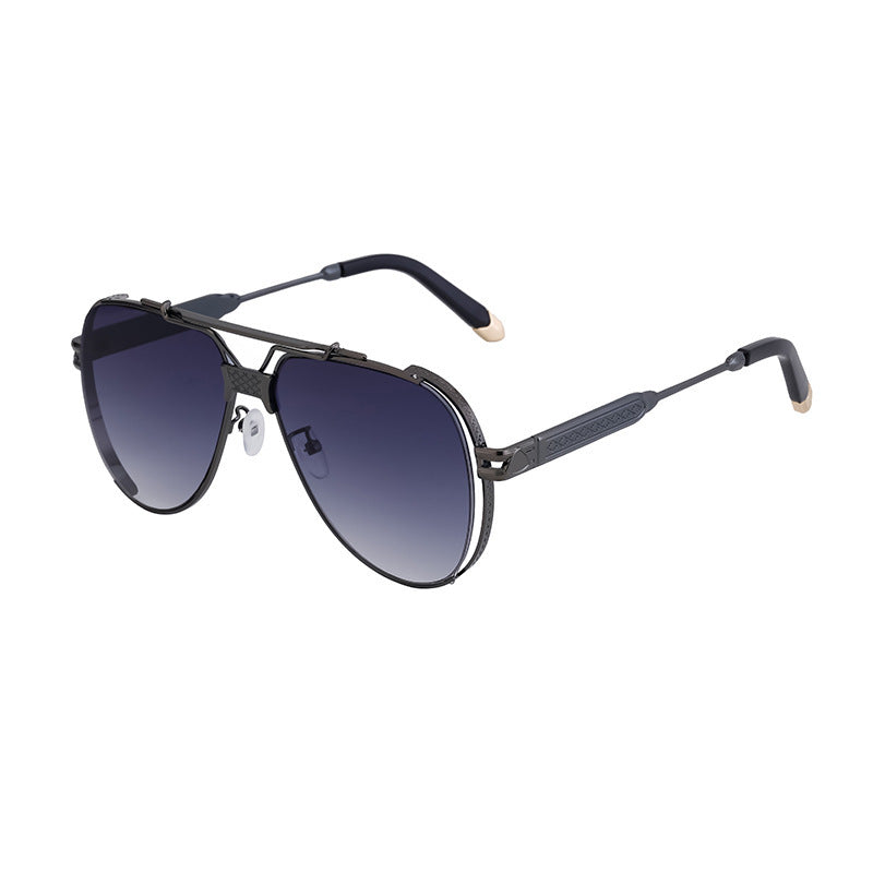Aviation-Inspired Double-Bar Sunglasses