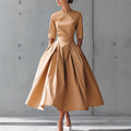 Elegant Pleated Midi Dress