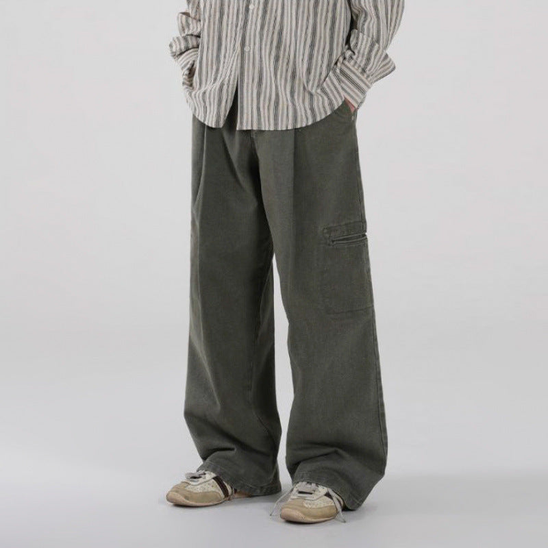 Washed Loose-Fit Jeans