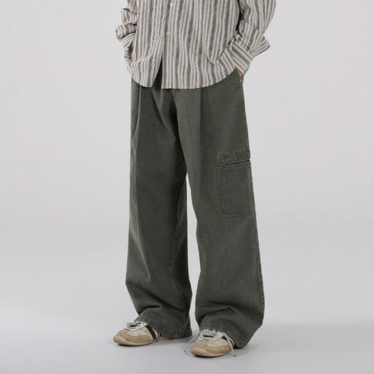 Washed Loose-Fit Jeans