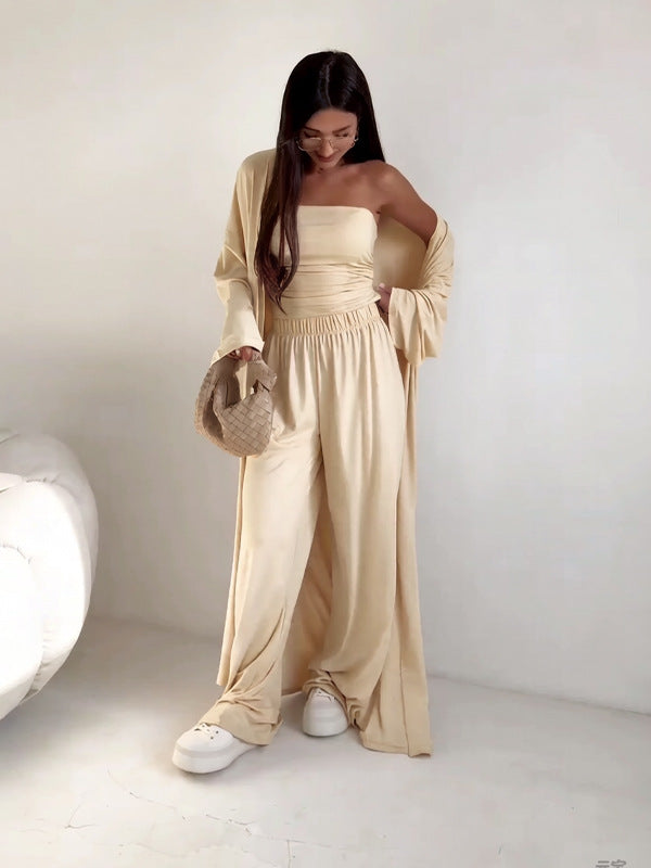 Chic Three Piece Loungewear Set