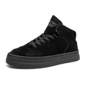 Top-Grain Leather Mid-Top Sneakers
