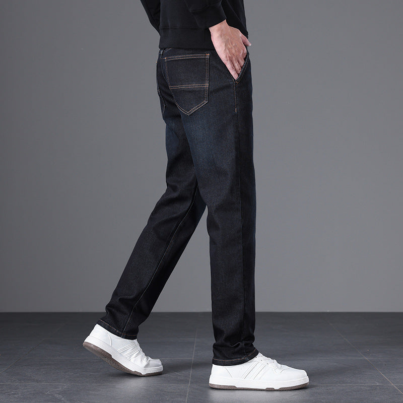 Premium Cotton-Stretch Straight Leg Jeans