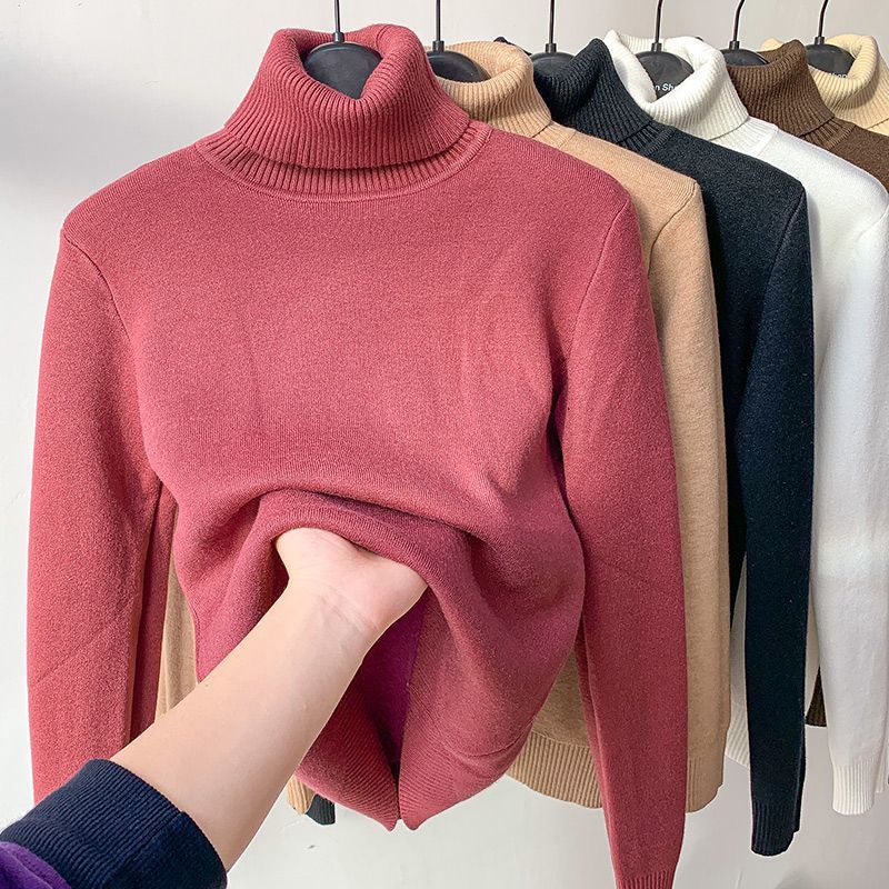 Plush-Lined Turtleneck Sweater.