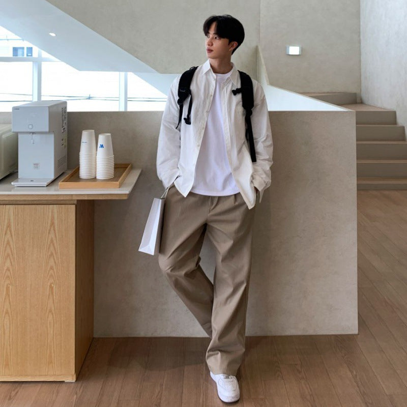 Casual Straight-Leg Trousers