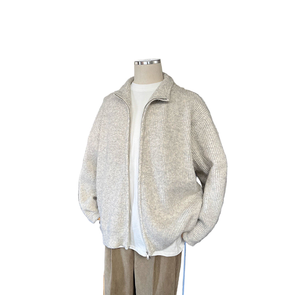 Cozy Knit Zip-Up Sweater