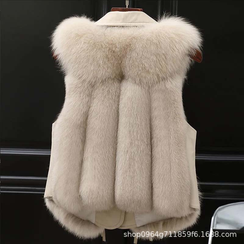 Faux Fur and Leather Vest