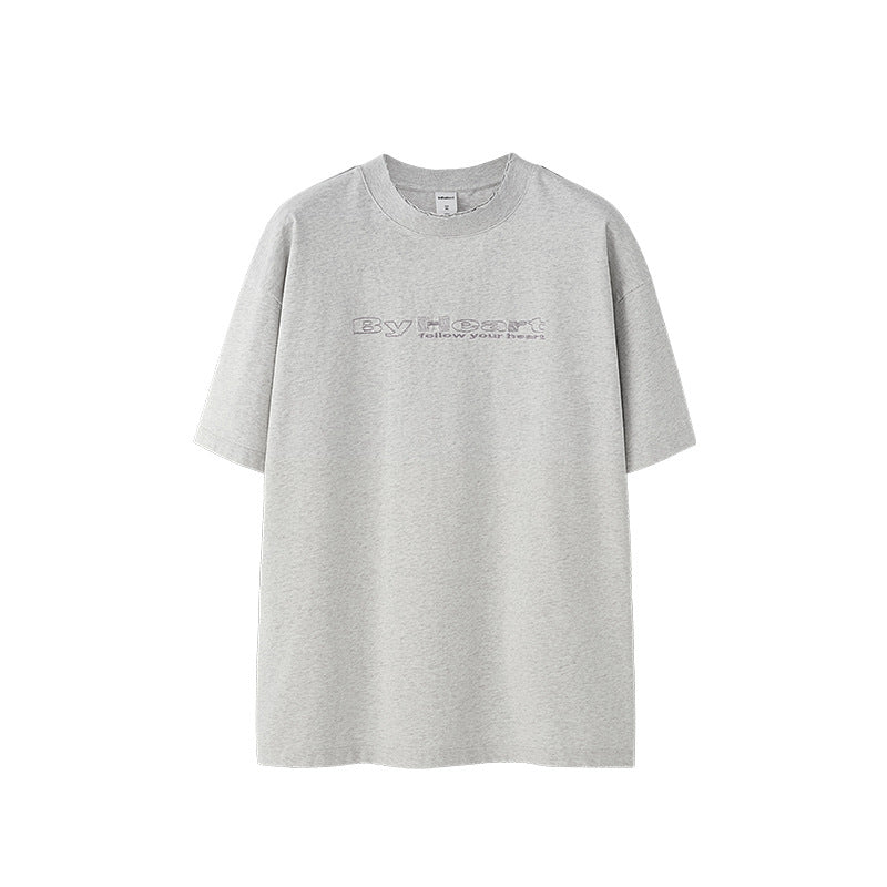 Embroidered Drop-Shoulder Tee