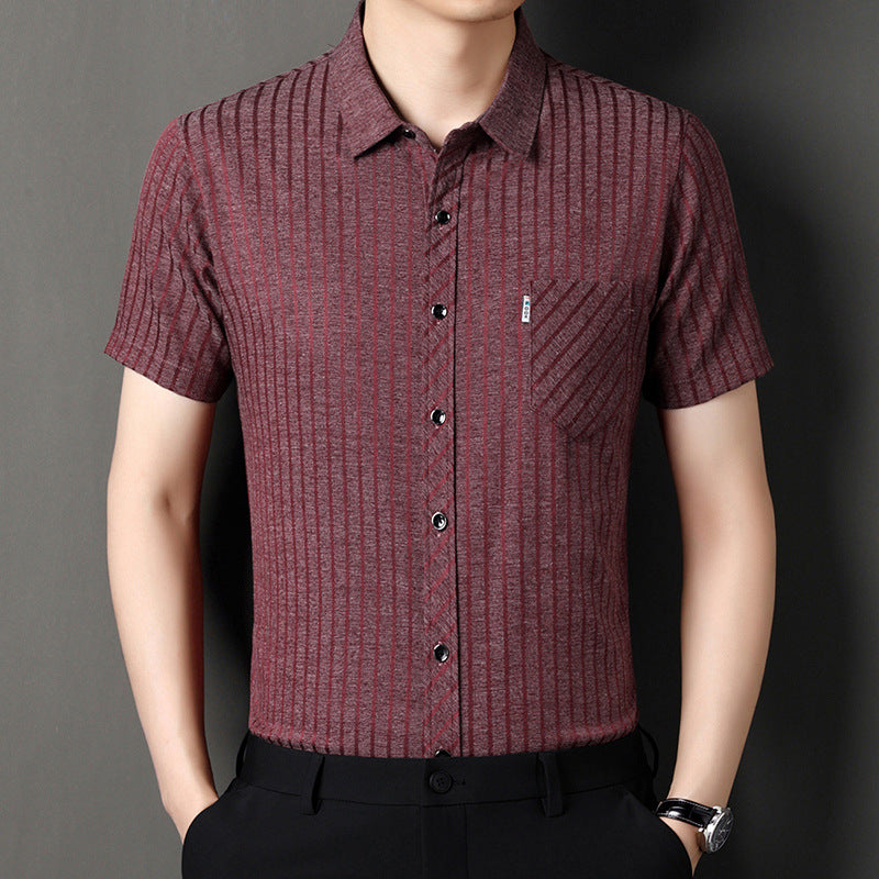 Knitted Short-Sleeve Polo Shirt