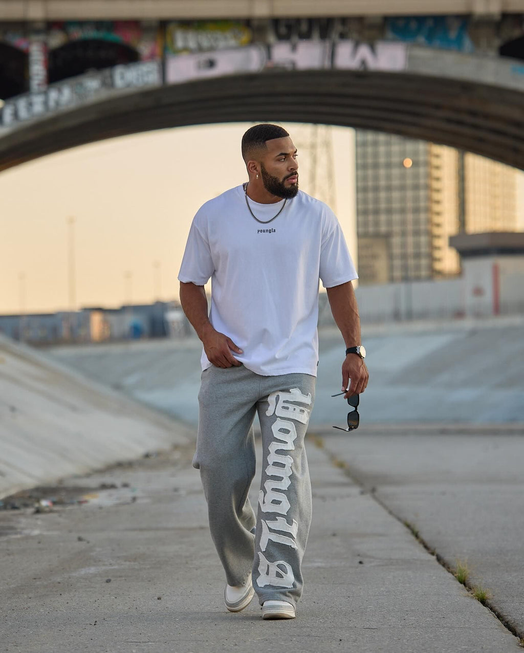 Oversized Embroidered Lounge Pants