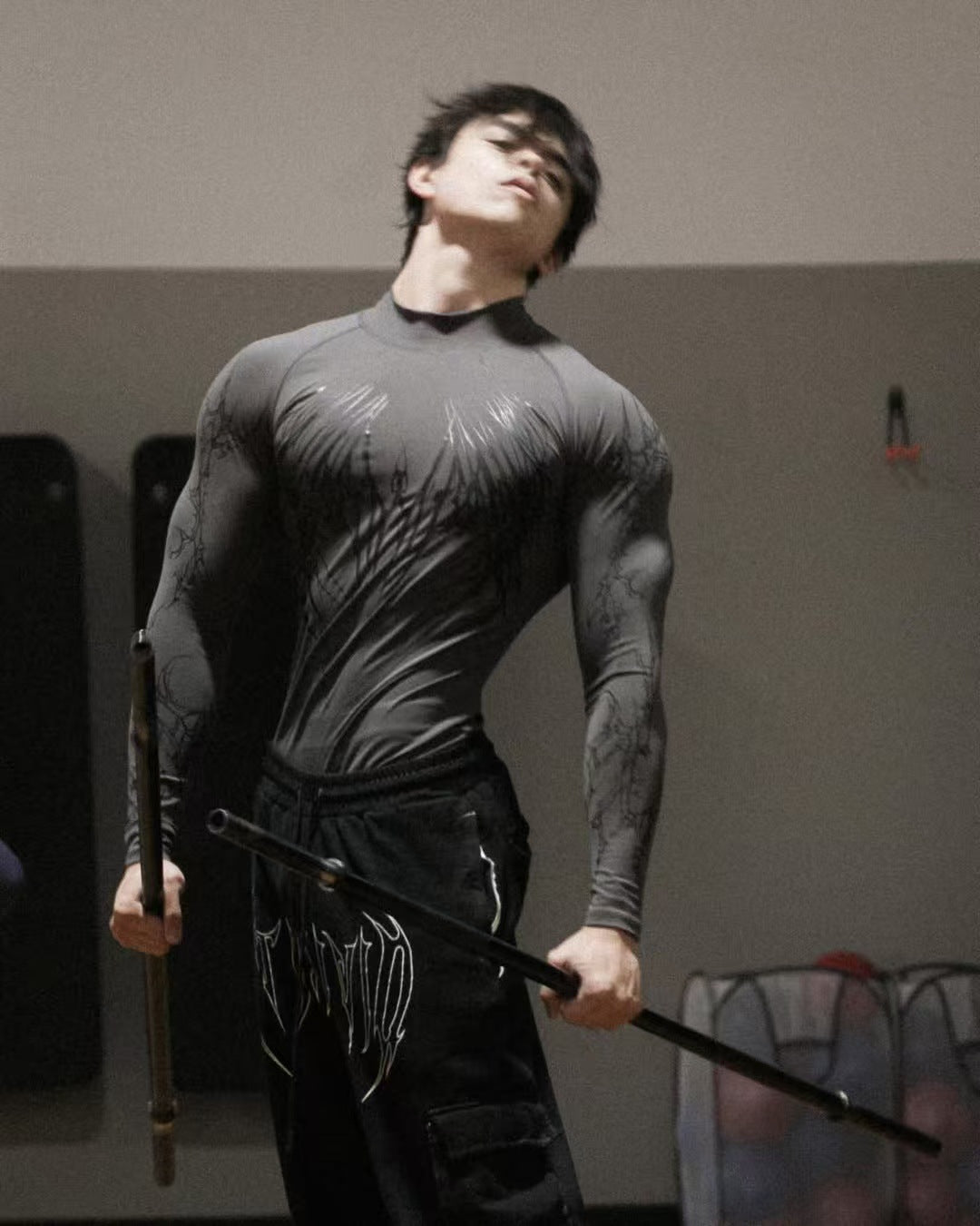 Cyber-Sigil Compression Long-Sleeve