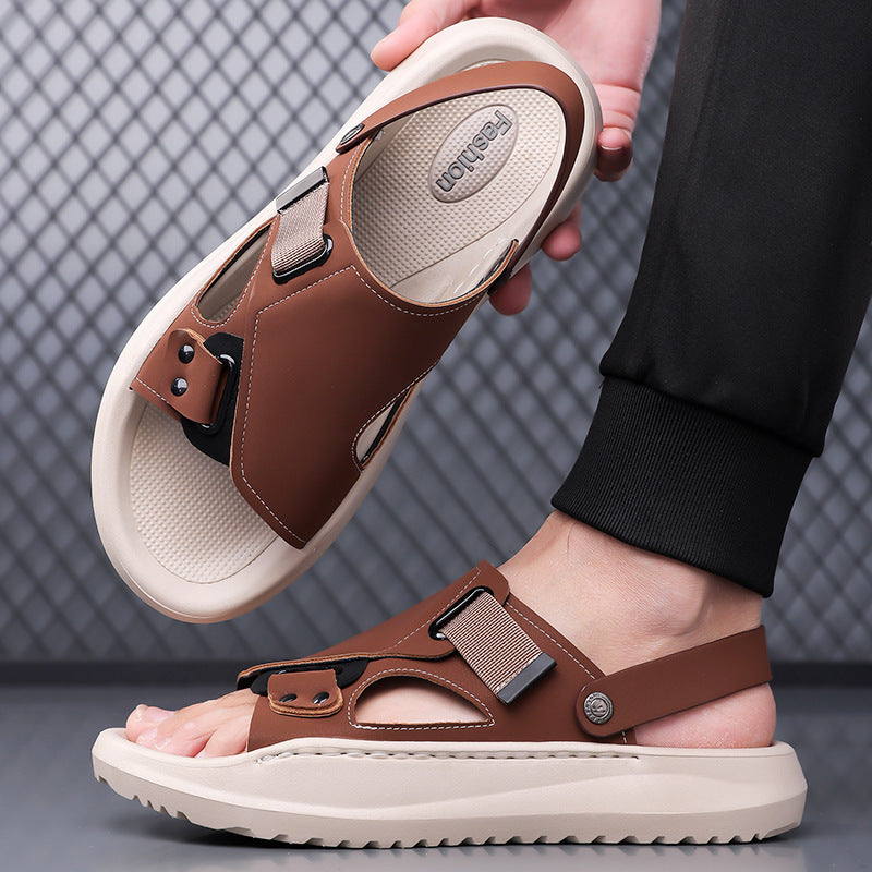 Men's Leather SandalsOutdoor Slippers