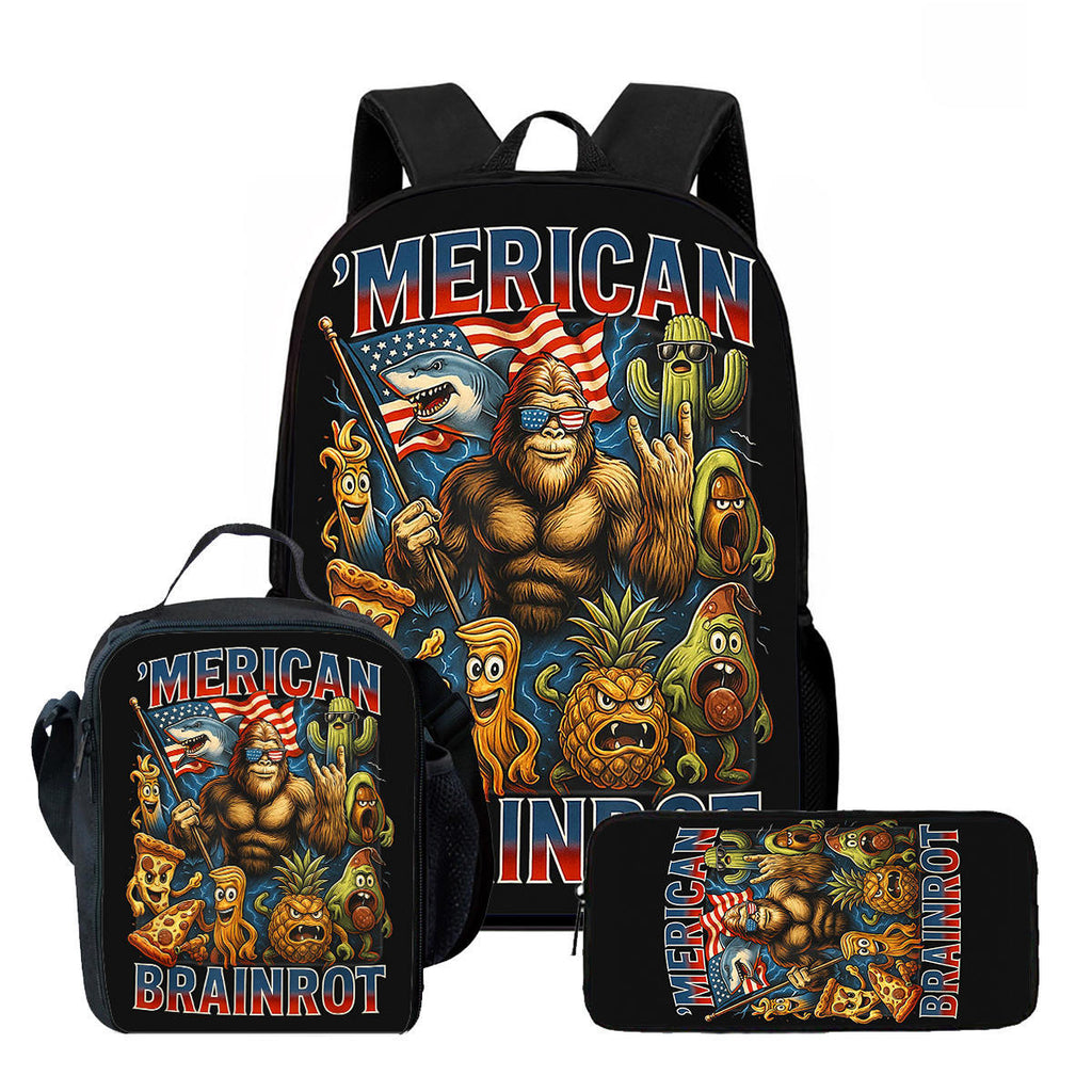Viral brainrot Backpack Set