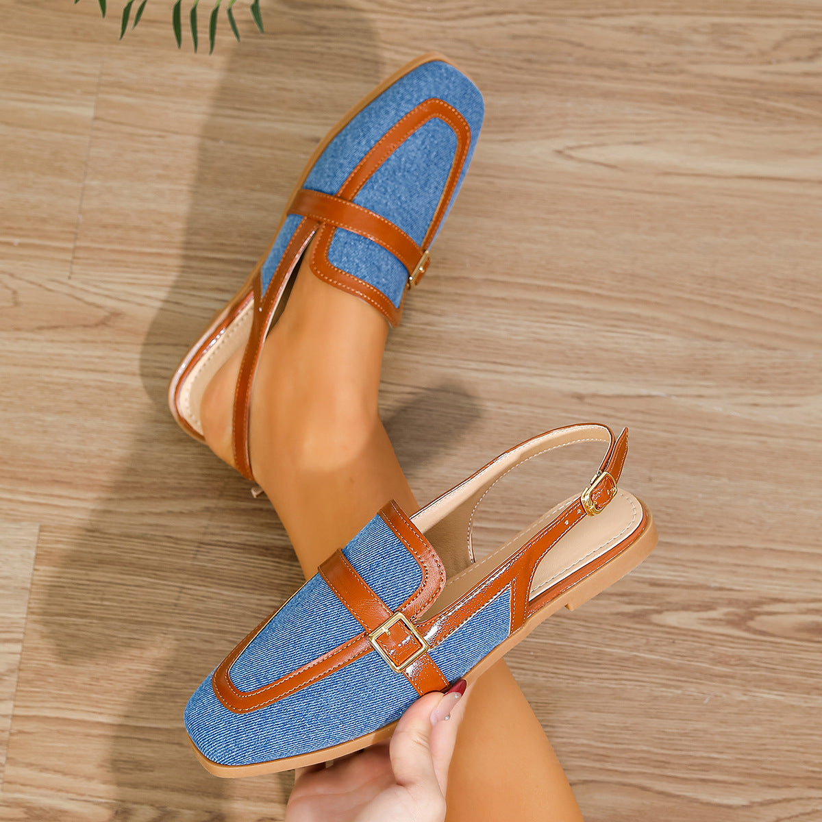 Mesh Slingback Flats