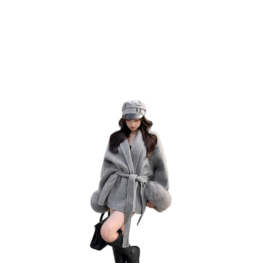 Faux Fur Trim Coat