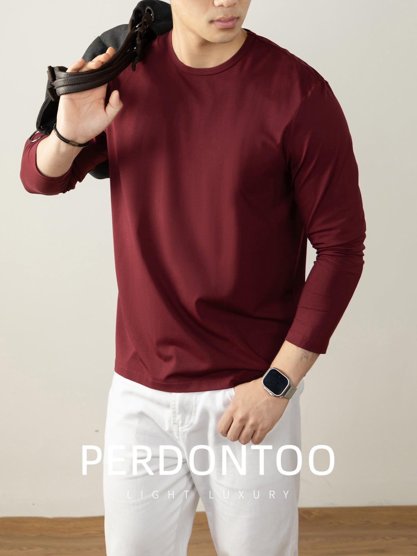 Men's Light Luxury Long-Sleeve T-Shirt