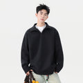 Quarter-Zip Drop-Shoulder Pullover