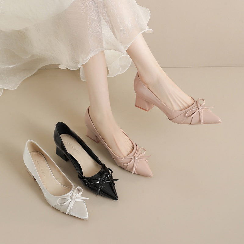 Versatile Spring Bow Heels
