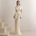 Elegant Ruched Cutout Maxi Dress