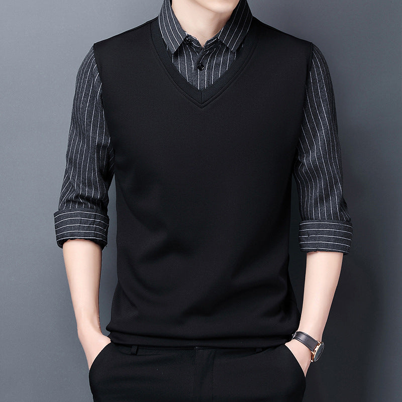 Men’s Layered-Look Thermal Knit