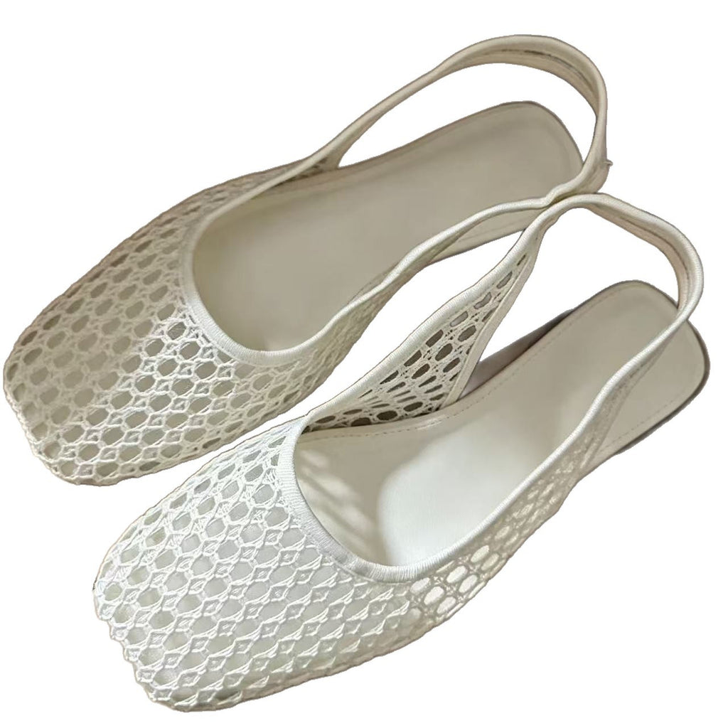 Mesh Slingback Flats