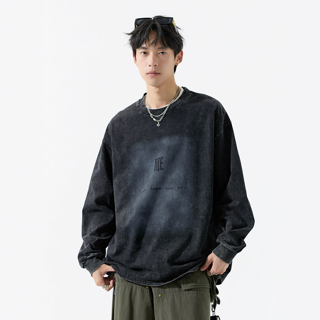 Oversized Washed Crewneck Tee