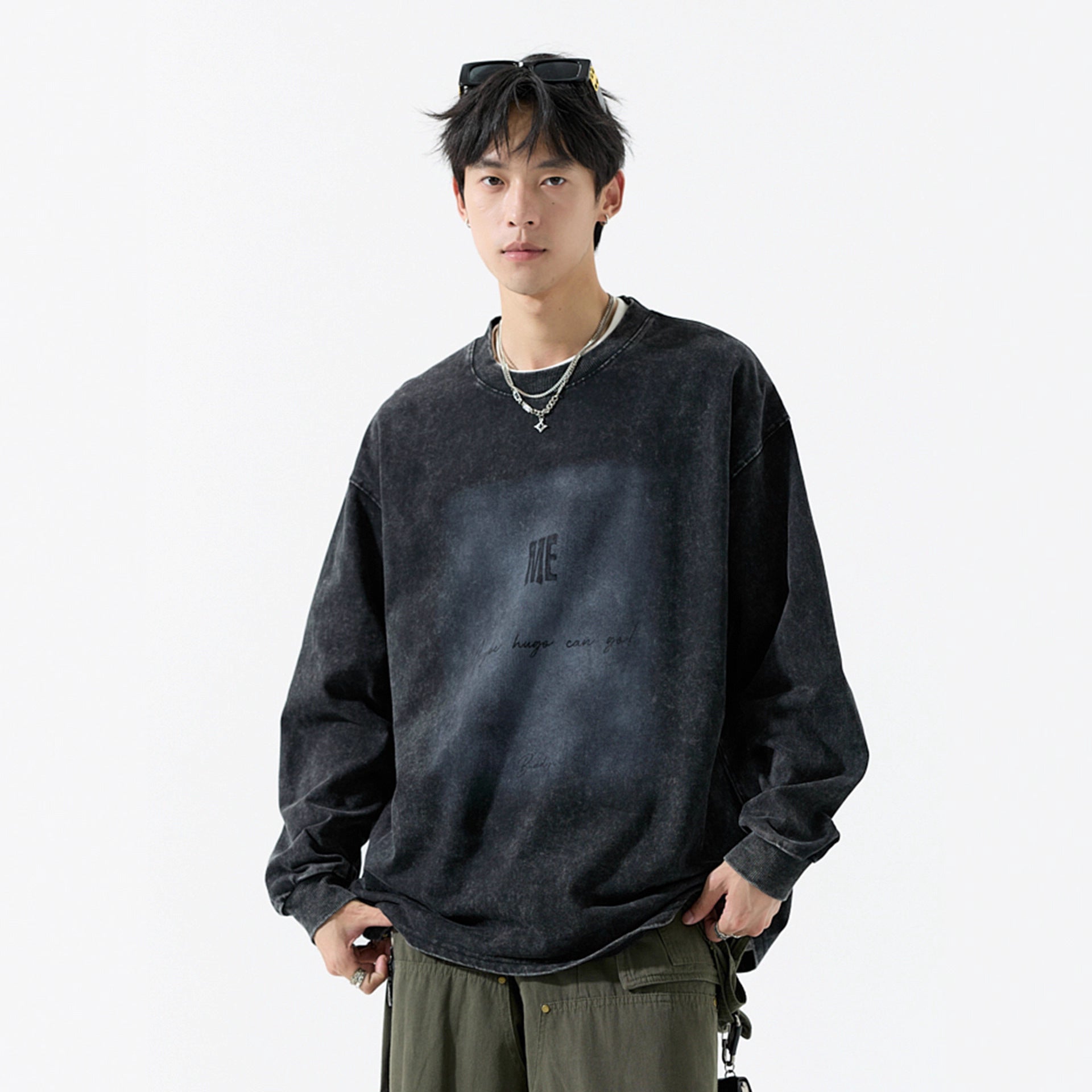 Oversized Washed Crewneck Tee