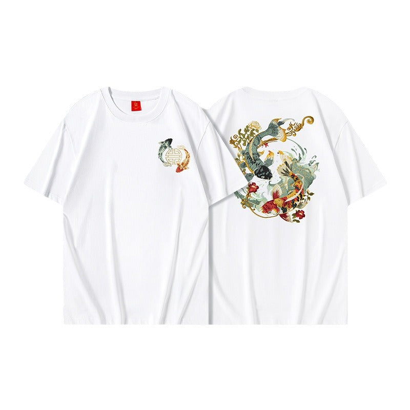 Embroidered Koi T-Shirt