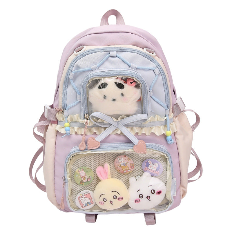 Ruffled Clear Display Backpack