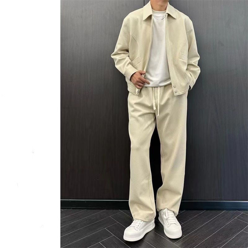 Men's Textured High-Street Co-ord Set