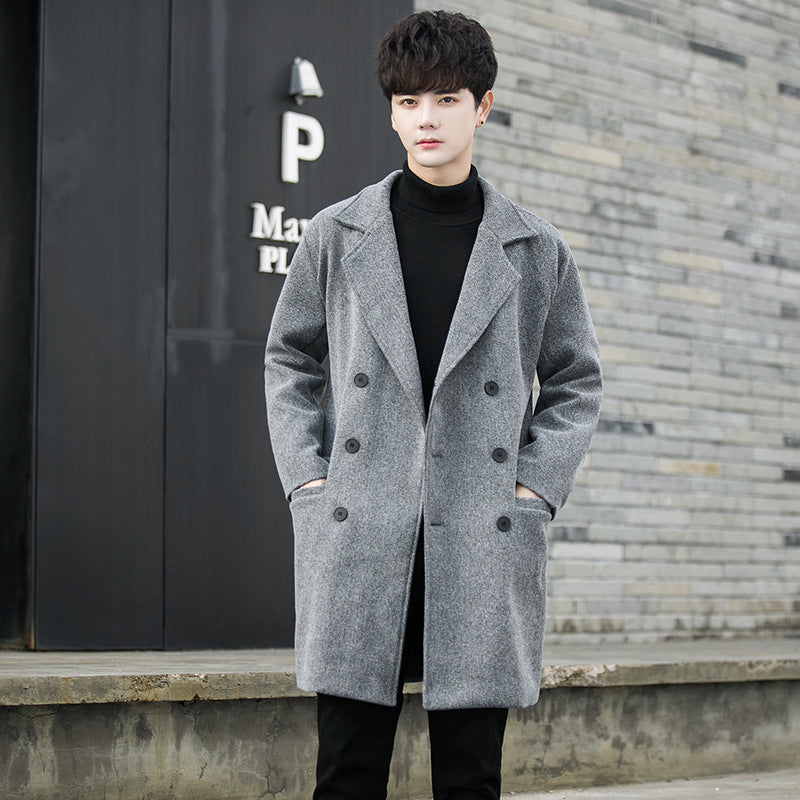 Men’s Tailored Wool-Blend Overcoat