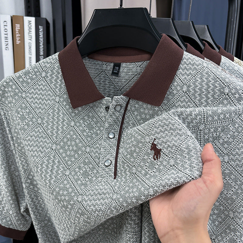 Men's Jacquard Knit Polo