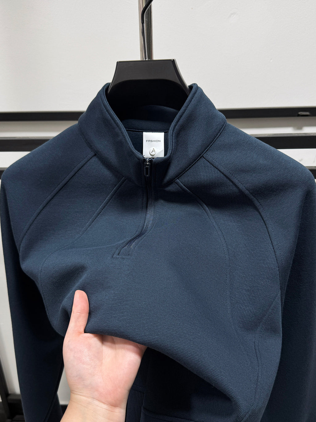 Half-Zip Stand Collar Sweatshirt