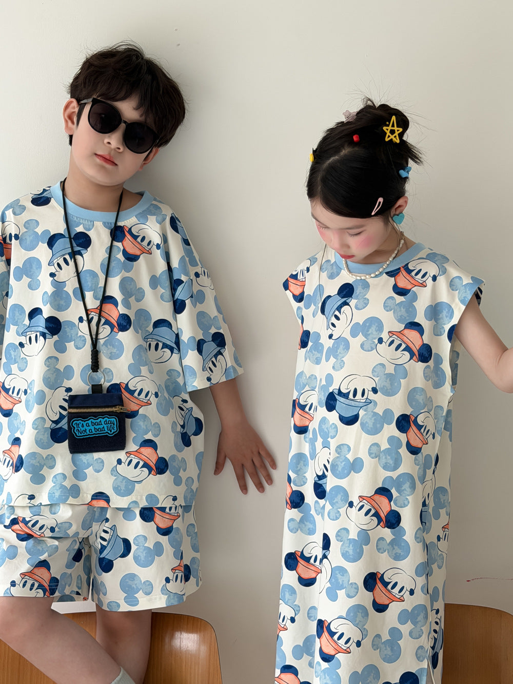 Kids' Cartoon T-Shirt and Shorts Set