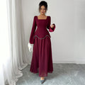 Long-Sleeve Maxi Dress