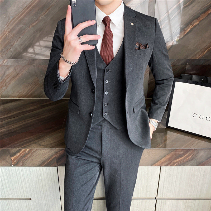 Modern Slim-Fit Three-Piece Suit