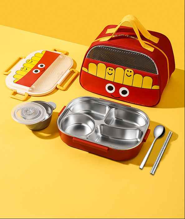 Cute Fast Food Stainless Steel Lunch Box Set