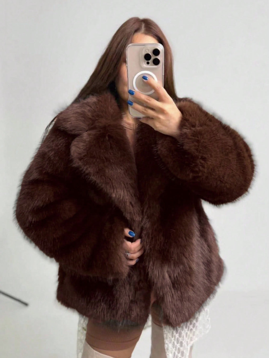 Women's Plush Faux Fur Jacket