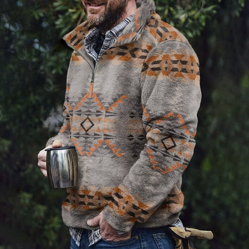 Southwestern Pattern Fleece Jacket