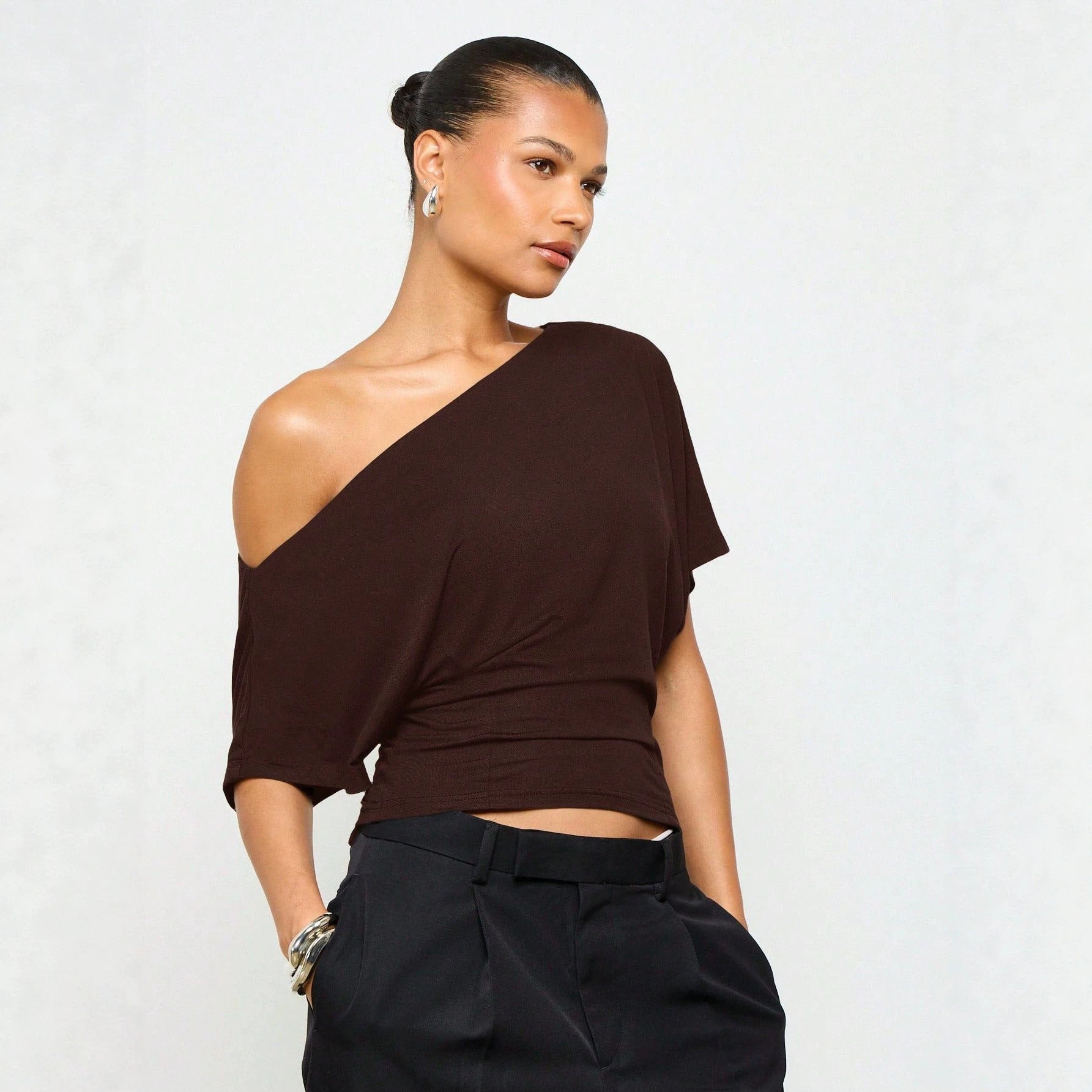 Elegant Off Shoulder Ruched Top