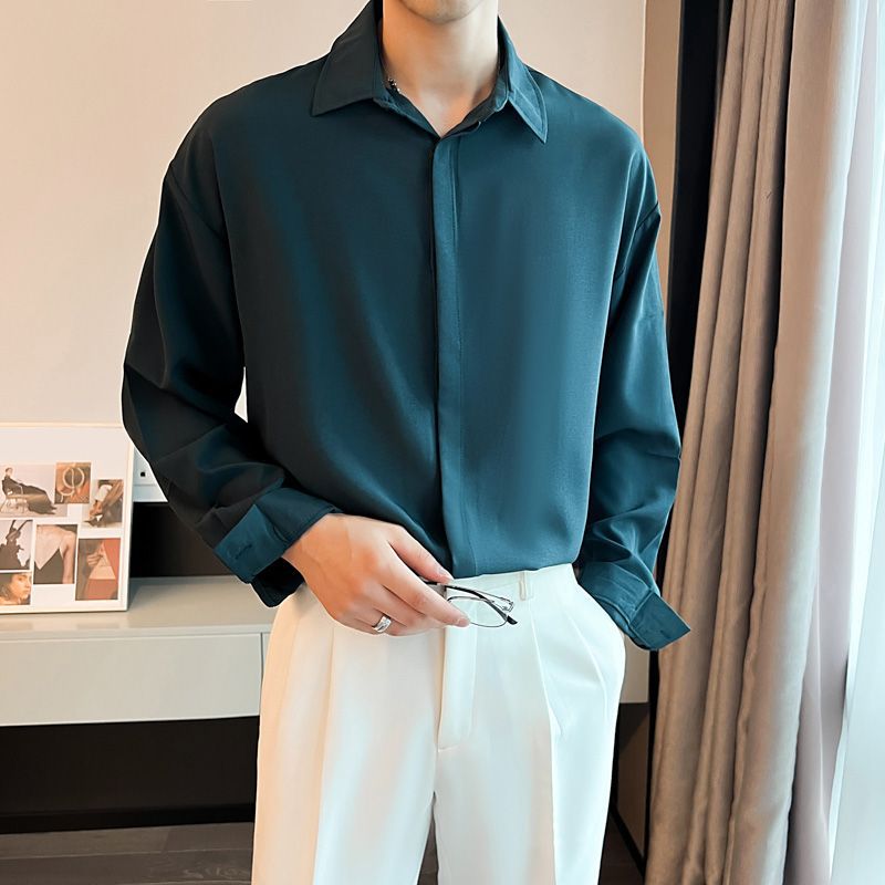 Stylish Long-Sleeve Drape Shirt