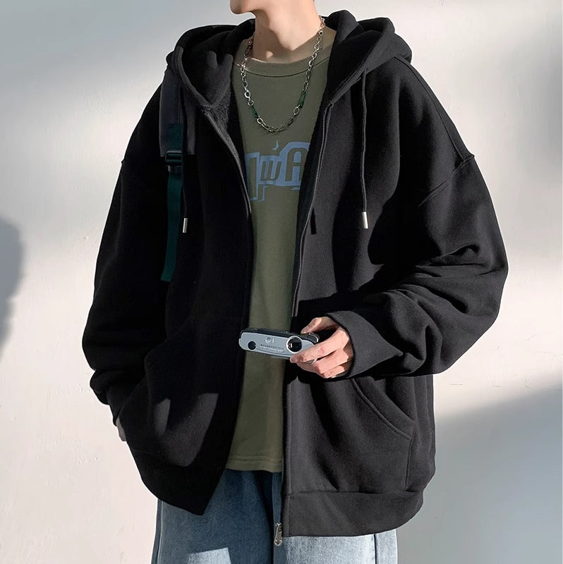 Casual Zip-Up Hoodie