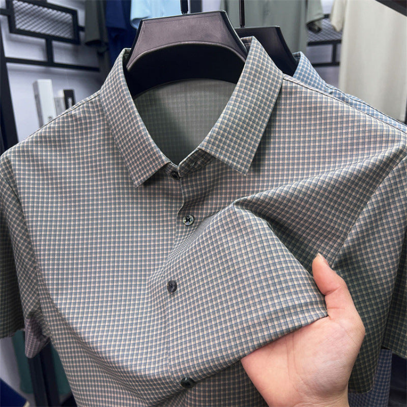 Plaid Casual Short-Sleeve Shirt