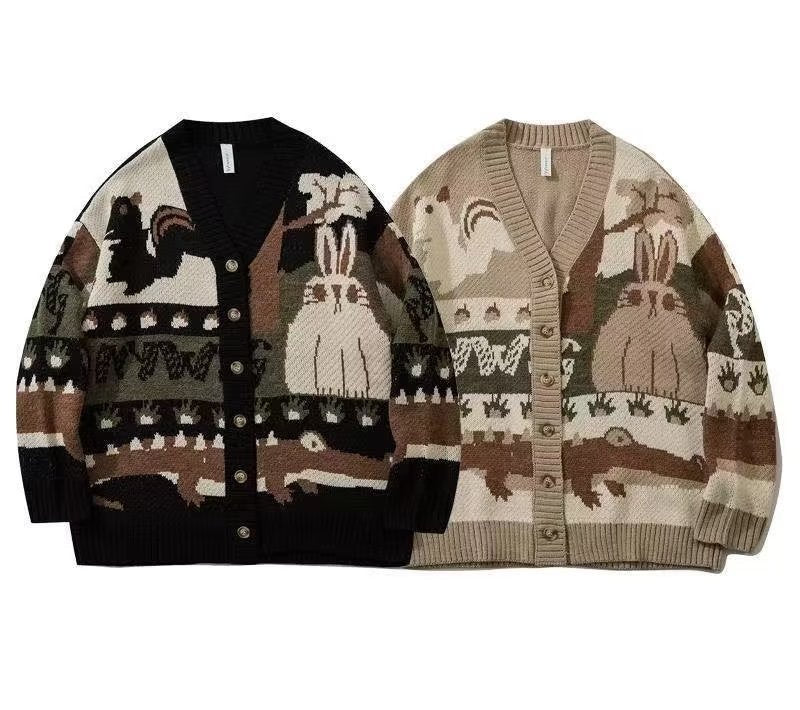 Men's trendy brand knitted cardigan