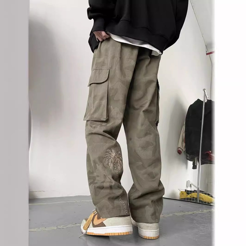 Embroidered Cargo Trousers