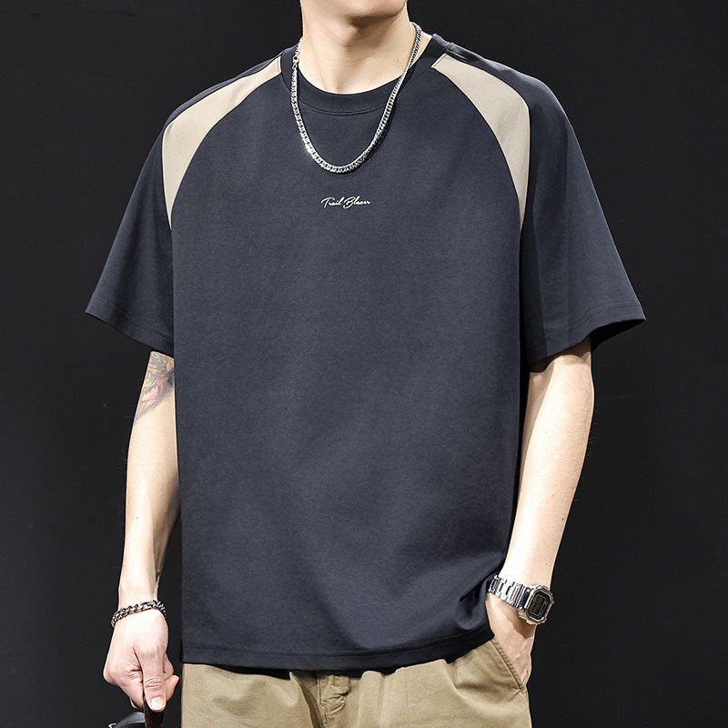 Men's Casual Patchwork T-Shirt